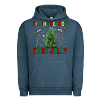 Pigment Midnight Navy Tis' the season to be Jolly Urban Hoodie - NancyCooperArtShop