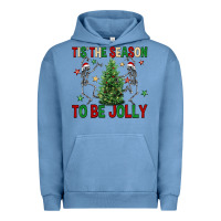 Pigment Pebble Blue Tis' the season to be Jolly Urban Hoodie - NancyCooperArtShop
