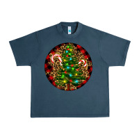 Midnight Navy Christmas Tree Urban Heavy Tee - RanaPortraitStore