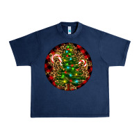 Navy Christmas Tree Urban Heavy Tee - RanaPortraitStore