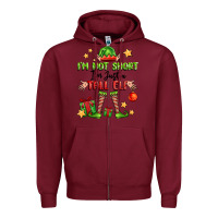 Burgundy im not  im just a tall elf Zipper Hoodie - FaDigitalArtStudio