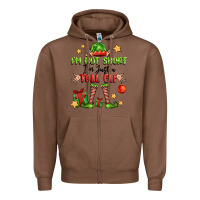 Chestnut im not  im just a tall elf Zipper Hoodie - FaDigitalArtStudio
