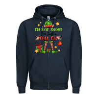 Navy im not  im just a tall elf Zipper Hoodie - FaDigitalArtStudio