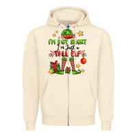 Sandshell im not  im just a tall elf Zipper Hoodie - FaDigitalArtStudio