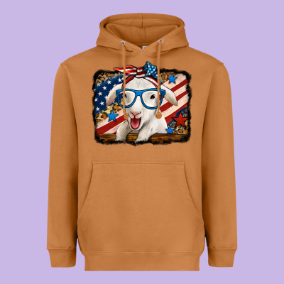 4th Of July Baby Sheep Heavyweight Hoodie Designed By Jasminsmagicworld