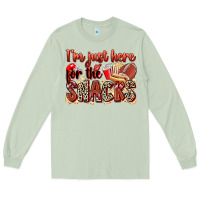 Matcha i'm just here for the snacks american football Long Sleeve Tee - Zillion Design Studio