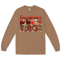 Toasted Coconut i'm just here for the snacks american football Long Sleeve Tee - Zillion Design Studio