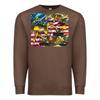 Chestnut excavator American flag Premium Sweatshirt - Artiststas