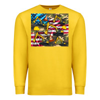 Lemon excavator American flag Premium Sweatshirt - Artiststas