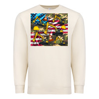 Sandshell excavator American flag Premium Sweatshirt - Artiststas