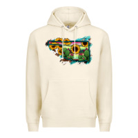 Tofu Oklahoma Map Sunflower Cactus Serape Premium Hoodie - RanaPortraitStore