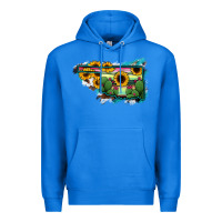 True Royal Oklahoma Map Sunflower Cactus Serape Premium Hoodie - RanaPortraitStore