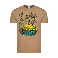 Vintage Coffee lake life floats my boat Vintage Tee - BarkalooDesign