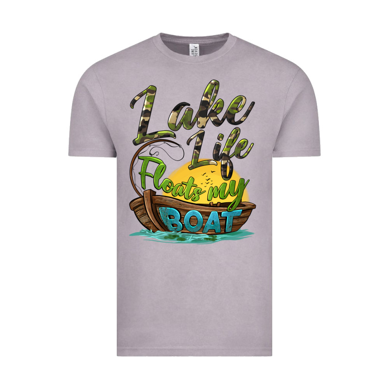 Lake Life Floats My Boat Vintage Tee by BarkalooDesign | Teevron
