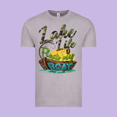 Lake Life Floats My Boat Vintage Tee Designed By Barkaloodesign