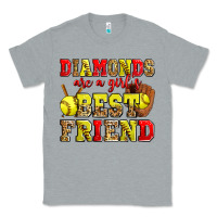 Heather Grey diamonds are a girl's best friend softball Classic Tee - Zillion Design Studio
