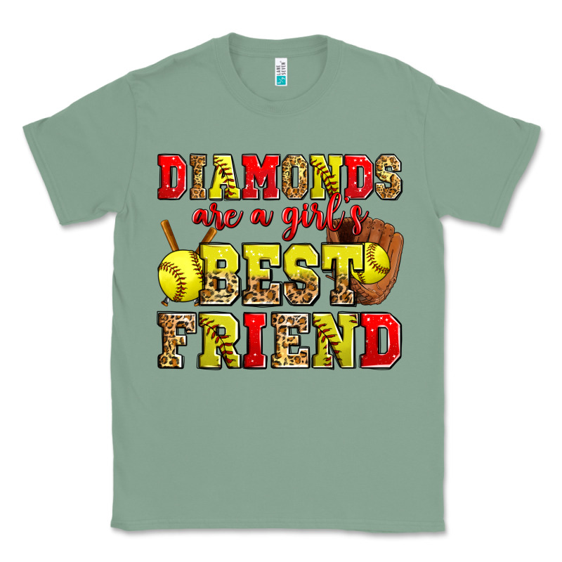 Diamonds Are A Girl's Best Friend Softball Classic Tee by Zillion Design Studio | Teevron