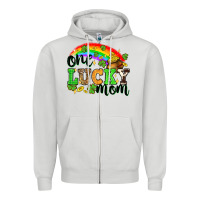 Dove Grey One lucky mom St. Patricks Day Zipper Hoodie - Neo Western