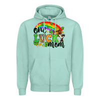 Seafoam One lucky mom St. Patricks Day Zipper Hoodie - Neo Western