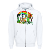 White One lucky mom St. Patricks Day Zipper Hoodie - Neo Western