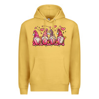 Antique Gold love gnomes valentine's day Premium Hoodie - MaliasSmallBusiness