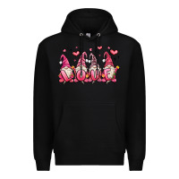 Black love gnomes valentine's day Premium Hoodie - MaliasSmallBusiness