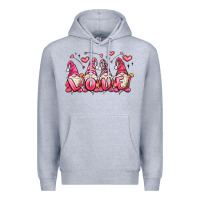 Heather Grey love gnomes valentine's day Premium Hoodie - MaliasSmallBusiness
