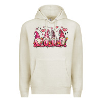 Oatmeal Heather love gnomes valentine's day Premium Hoodie - MaliasSmallBusiness