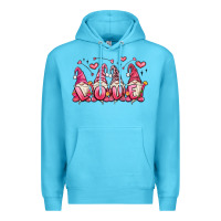 Ocean Blue love gnomes valentine's day Premium Hoodie - MaliasSmallBusiness