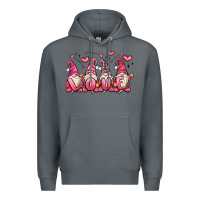 Rock love gnomes valentine's day Premium Hoodie - MaliasSmallBusiness