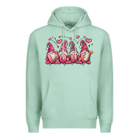 Seafoam love gnomes valentine's day Premium Hoodie - MaliasSmallBusiness