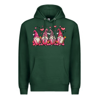 Sports Green love gnomes valentine's day Premium Hoodie - MaliasSmallBusiness