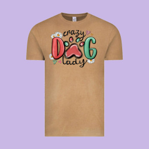 Crazy Dog Lady Vintage Tee Designed By Maliassmallbusiness