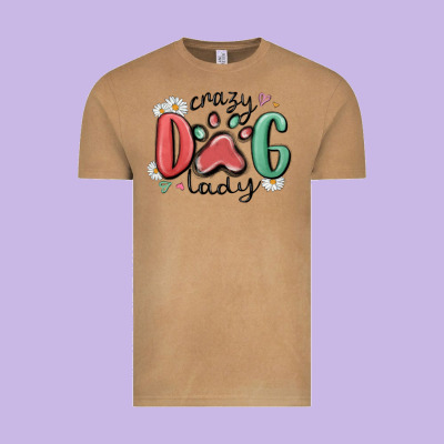 Vintage Tee crazy dog lady