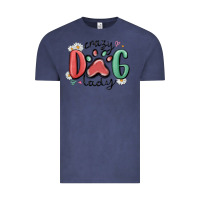 Vintage Denim crazy dog lady Vintage Tee - MaliasSmallBusiness