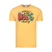 Vintage Mustard crazy dog lady Vintage Tee - MaliasSmallBusiness
