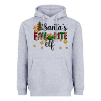 Heather Grey santa's favorite elf Heavyweight Hoodie - AdoDesignShop