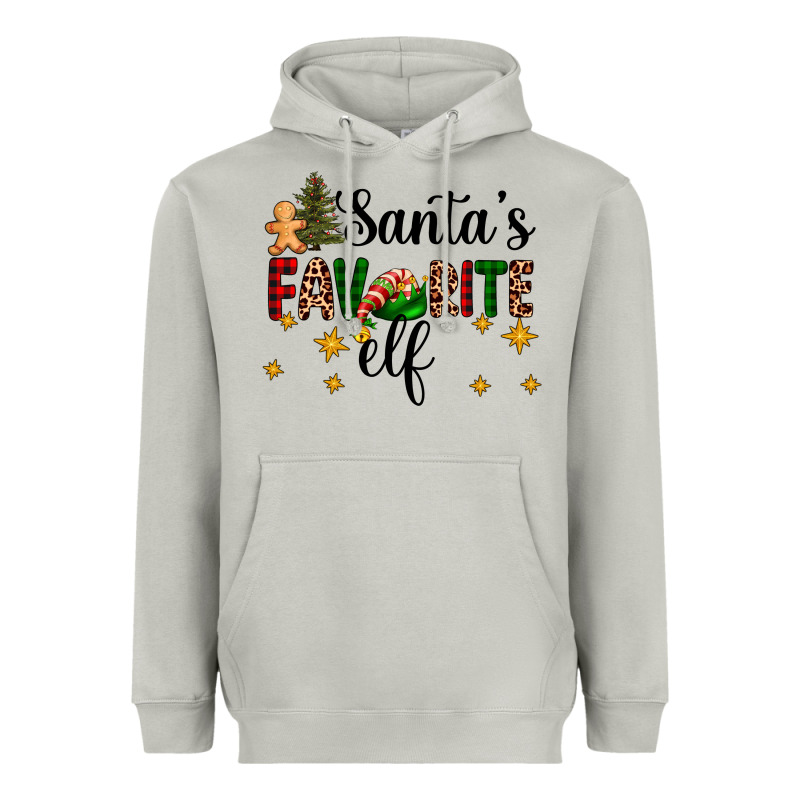 Santa's Favorite Elf Heavyweight Hoodie by AdoDesignShop | Teevron