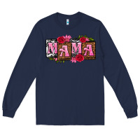 Navy mama with license letters mothers day Long Sleeve Tee - texasbilliewilder