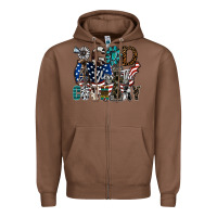 Chestnut god bless the country Zipper Hoodie - SublimationCraftShop