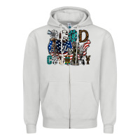 Dove Grey god bless the country Zipper Hoodie - SublimationCraftShop