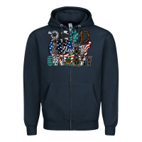 Navy god bless the country Zipper Hoodie - SublimationCraftShop