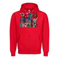 Red god bless the country Zipper Hoodie - SublimationCraftShop