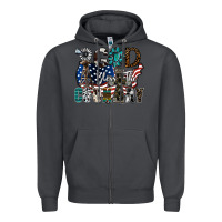 Smoke god bless the country Zipper Hoodie - SublimationCraftShop
