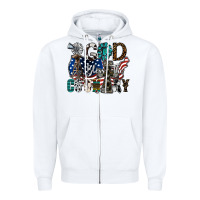 White god bless the country Zipper Hoodie - SublimationCraftShop