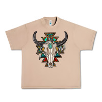 Burro western aztec bull skull with gemstone Urban Heavy Tee - texasbilliewilder