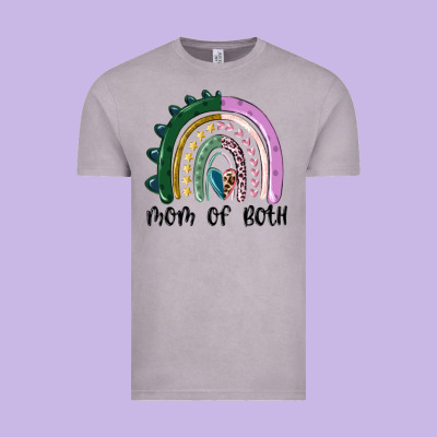 Vintage Tee mom of both rainbow