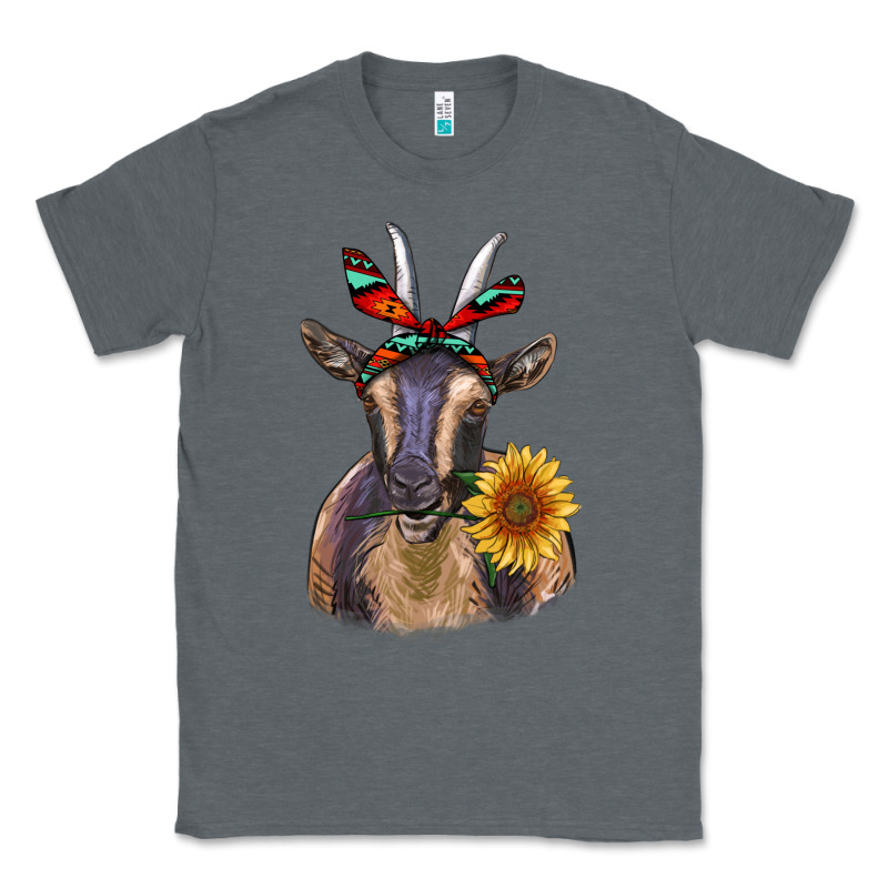 Sunflower Aztec Ribbon Goat Classic Tee by RanaPortraitStore | Teevron