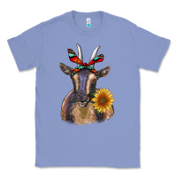 Colony Blue sunflower aztec ribbon goat Classic Tee - RanaPortraitStore