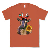 Copper sunflower aztec ribbon goat Classic Tee - RanaPortraitStore